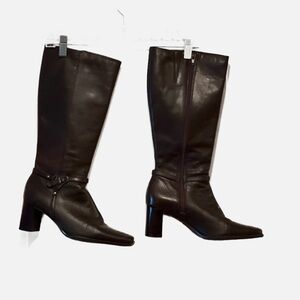 Caressa brown leather riding Boots Size 9.5” Medium